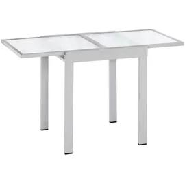 Merxx Balkonausziehtisch 130 x 65 x 75 cm silber/grau