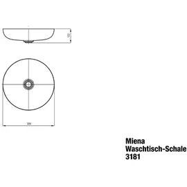 Kaldewei Miena Aufsatzwaschtisch Ø 38 cm (909406003711)