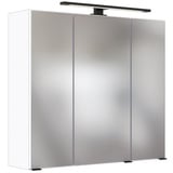 Lomadox Led- Spiegelschrank 70 cm MANLY-03 weiß b/h/t: 70/64/20 cm