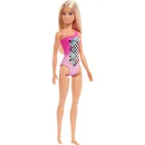 Barbie Beach Puppe im Badeanzug mit Tropenmuster
