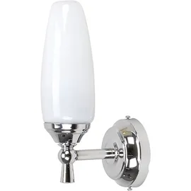 Licht-Erlebnisse Badezimmerleuchte E14  weiß  Chrom  Glas  Messing  0 cm