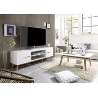 MCA Furniture Cervo TV-Lowboard 1690 mm weiß matt/Eiche