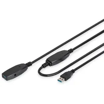 Digitus USB-A auf USB-A 10 m Schwarz