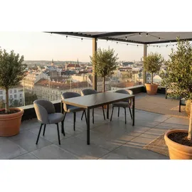 KAWOLA LONGA Gartentisch 180 x 90 x 75 cm Dunkelgrau