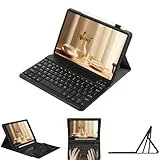 leleyo Tablet Tastatur Hülle für Samsung Galaxy Tab A7 10,4 Zoll Smart Cover Magnetisch mit Abnehmbarer kabelloser Bluetooth-Tastatur für Samsung Galaxy Tab A7, Schwarz