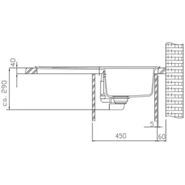 Franke Basis BFG 611-86 glacier + Excenterbetätigung