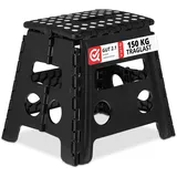 Relaxdays Klapphocker faltbar, L - schwarz