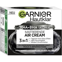 Garnier SkinActive AHA+BHA mit Kohle 3in1 Mattierende Air Cream für zu Unreinheiten neigende Haut, 50 ml