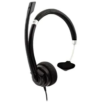 V7 HA401 Headset On-Ear kabelgebunden Office Headset, Schwarz