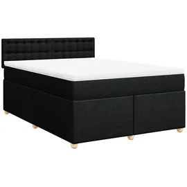 vidaXL Boxspringbett 140 x 200 cm Schwarz