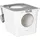 PawHut Katzentoilette mit Deckel 44 x 55 x 39 cm Grau/Weiß