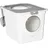 PawHut Katzentoilette mit Deckel 44 x 55 x 39 cm Grau/Weiß