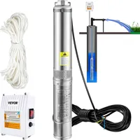 Vevor 4" Tiefbrunnenpumpe 1100W 190L/min max Förderhöhe 57m Edelstahl IP68