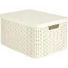 Aufbewahrungsbox STYLE L Creme 33x44x24 cm