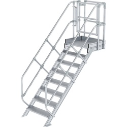 Munk, Gerüst, Treppen-Modul Aluminium geriffelt 8 Stufen