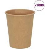 vidaXL Pappbecher 0,2 l Braun 1000 St.