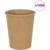 vidaXL Pappbecher 0,2 l Braun 1000 St.