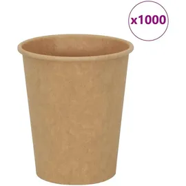 vidaXL Pappbecher 0,2 l Braun 1000 St.