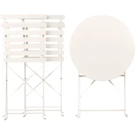 Beliani Bistro Set 3-tlg. Cremeweiß