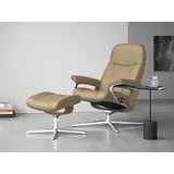 Stressless Stressless® Relaxsessel »Consul«, mit Cross Base, Größe S, M & L, Holzakzent Eiche, beige