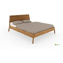 byoak Massivholzbett TWIG 1 mit Holzkopfteil, Naturgeölt