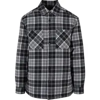 URBAN CLASSICS Padded Checked Shirt Jacket - Schwarz -