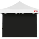 MasterCanopy 2,5 x 2,5 m Seitenteil/Seitenwand ohne Fenster für Pavillon Faltpavillon, Windfest Wasserdicht, Schwarz