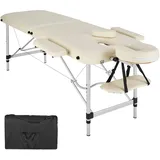 Tectake tectake® 2 Zonen Massageliege Breite 61 cm, Polsterung 4 cm, mit Aluminiumgestell, 210 x 95 x 89 cm