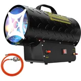 Gasheizgebläse,30KW Heizkanone, 700 m3/h Luftdurchsatz Gasheizgerät,gaskanone mit 1,4m Gasschlauch,0,7 bar Betriebsdruck,leichtes Stahl-Gehäuse,für Baustellen, belüfteten Lagerräumen, Garagen