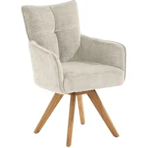 Set One by Musterring Armlehnstuhl »Tucson« (Set) 2er-Set, drehbar mit Rückholfunktion, Stativgestell aus Eiche massiv,