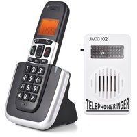 Erweiterbares schnurloses Telefonsystem mit Klingelverstaerker, 5 Mobilteile Verbindung Anrufsperre Freisprechanrufe Gegensprechanlage Konferenzanr...