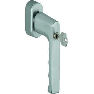 HOPPE Fenstergriff 0700S/UD9020 Alu.F9/stahlfarben 32-42mm abschl.HOPPE