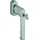 HOPPE Fenstergriff 0700S/UD9020 Alu.F9/stahlfarben 32-42mm abschl.HOPPE