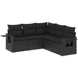 vidaXL Garten-Lounge-Set 5-tlg. schwarz