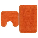 vidaXL Badematten-Set 2-tlg. Stoff Orange