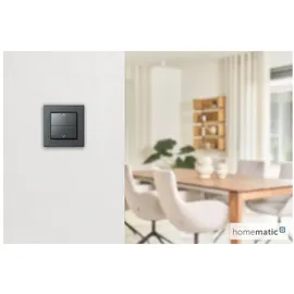eQ-3 Homematic IP Tasterwippe für Markenschalter – mit Pfeilen anthrazit HmIP-BRA-A