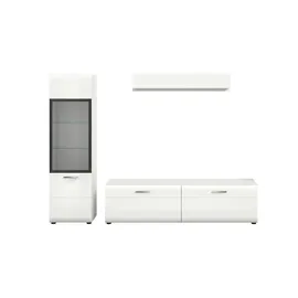 Möbel Kraft Wohnkombination ¦ weiß ¦ Maße (cm): B: 220 H: 160