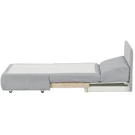Sofa.de Schlafsessel Etta Kunstleder 88 x 88 x 96 cm Grau mit Schlaffunktion