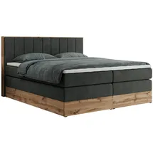 MKS Boxspringbett 160 x 200 cm H4 Dunkelgrau