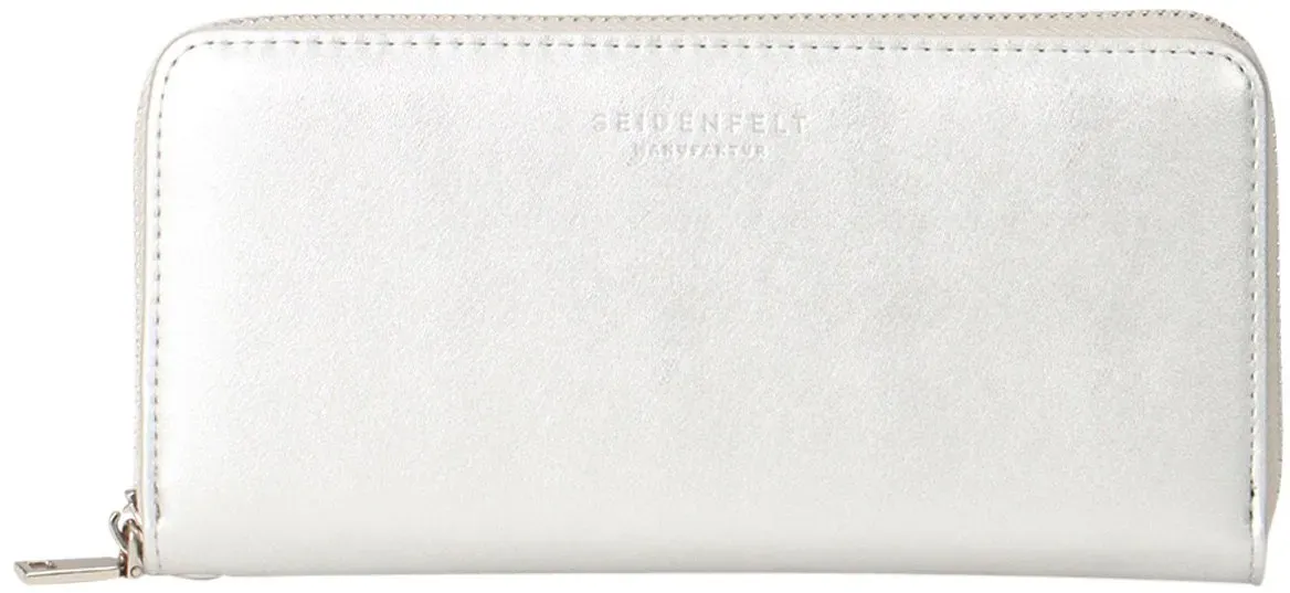 Seidenfelt Manufaktur Langbörse Damen Smilla silver