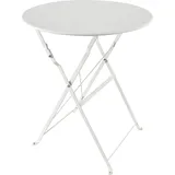 Hti-Living Gartentisch Ø 55 x 68 cm Creme/Weiß