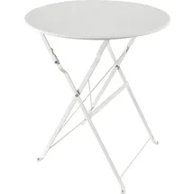 Hti-Living Gartentisch Ø 55 x 68 cm Creme/Weiß