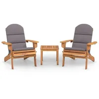 vidaXL 3-tlg. Garten-Lounge-Set Adirondack Massivholz Akazie