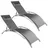 Tectake  Sonnenliege 180 x 59 x 50 cm grau 2 St.