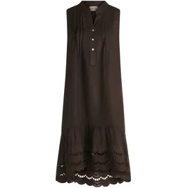 Cartoon Druckkleid Kleid mit Stickerei Dunkelbraun 42