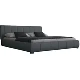 Sedex Bett Luna 160x200cm Kunstleder grau