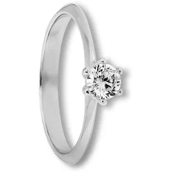 Goldring ONE ELEMENT "Zirkonia Ring aus 333 Weißgold" Gr. 54, silber, Fingerringe, Damen, 54,mit Zirkonia, Weißgold 333, Damen Gold Schmuck