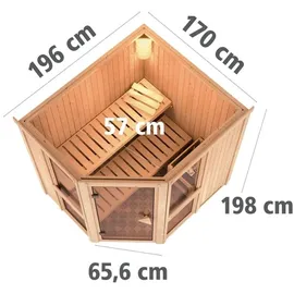 Karibu Amelia 1 inkl. 9 kW Ofen + int. Steuerung
