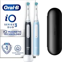 Oral-B  iO Series 3 Duopack Matt Black + 2. Handstück Ice Blue + Reiseetui