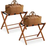 Relaxdays Kofferständer 54 x 66 x 48 cm Bronze